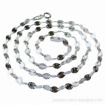 925 sterling silver cross petal chain necklace
